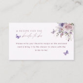 Dusty Mauve Butterfly Recept Vrijgezellenfeest Informatiekaartje (Voorkant)