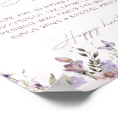 Dusty Mauve Butterfly Vrijgezellenfeest Ring Hunt Poster (Hoek)