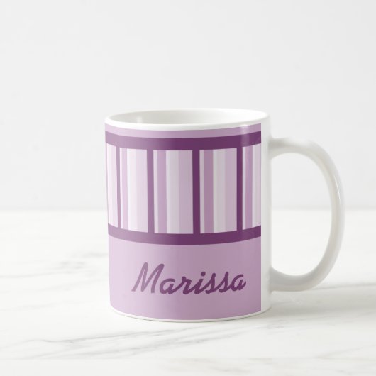 Dusty Mauve Deco Personalized Mug Koffiemok (Rechts)