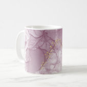 Dusty Mauve en Faux Gold Mok (Voorkant links)