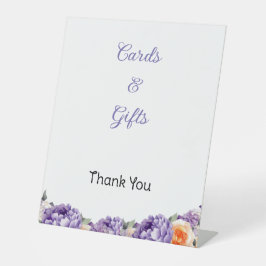 Dusty Mauve en Perzik Bloemen voetstuk teken Reclamebord Met Voetstuk