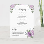 Dusty Mauve Eucalyptus Botanical Wedding Programme Programma (Achterkant)