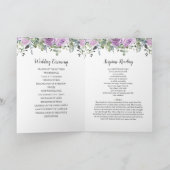 Dusty Mauve Eucalyptus Botanical Wedding Programme Programma (Binnen)