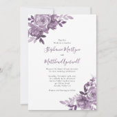 Dusty Mauve Floral Rozen Botanische bruiloft Kaart (Voorkant)