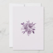 Dusty Mauve Floral Rozen Botanische bruiloft Kaart (Achterkant)
