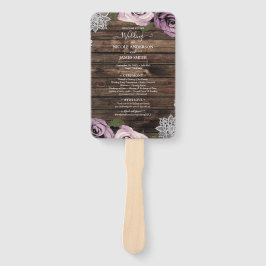Dusty Mauve Floral Rozen Rustic Wood Wedding Handwaaier
