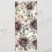 Dusty Mauve & Ivory Bloom Botanical Wedding Menu (Achterkant)