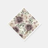 Dusty Mauve & Ivory Bloom Botanische bruiloft Servet (Hoek)