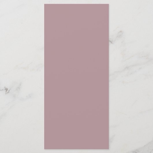 Dusty Mauve Menu for Weddings or Events (Achterkant)
