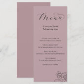 Dusty Mauve Menu for Weddings or Events (Voorkant / Achterkant)