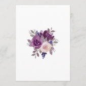 Dusty Mauve Paarse Blush Geometric Floral Wedding Kaart (Achterkant)