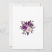 Dusty Mauve Paarse Botanical Engagement Party Kaart (Achterkant)