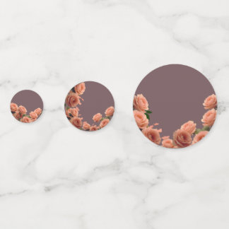 Dusty Mauve Peach Rose Petals Promises Wedding Confetti