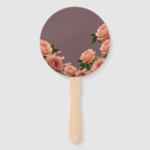 Dusty Mauve Peach Rose Petals Promises Wedding Handwaaier (Achterkant)