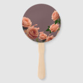 Dusty Mauve Peach Rose Petals Promises Wedding Handwaaier (Voorkant)