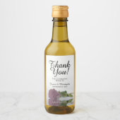 Dusty Mauve Roos Elegant Wedding Bedankt Mini Wijn Etiket (Voorkant)