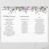 Dusty Mauve Roos Eucalyptus Order of Service (Achterkant)