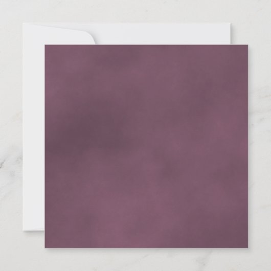 Dusty Mauve Roos op White met Oval Photo Weddensch Save The Date (Achterkant)