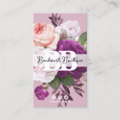 Dusty Mauve  Rozen Floral Boutique QR Code Visitekaartje (Voorkant)