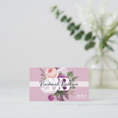 Dusty Mauve  Rozen Floral Boutique QR Code Visitekaartje (Staand voorkant)