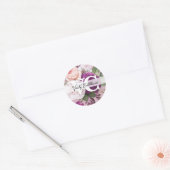 Dusty Mauve  Rozen Floral Eenvoudig Persoonlijk Ronde Sticker (Envelop)