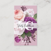 Dusty Mauve Rozen Floral Eenvoudig Persoonlijk Visitekaartje (Voorkant)