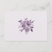 Dusty Mauve Waterverf Floral Wedding Details Informatiekaartje (Achterkant)