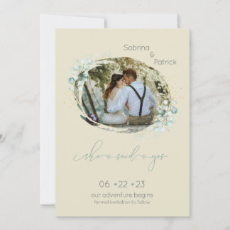 Dusty Mellow Yellow Ze zei ja foto Save The Date