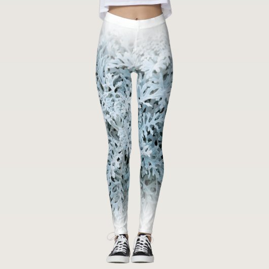 Dusty Miller / Zilveren Ragwort Leggings (Voorkant)