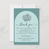 Dusty Minimal Script Funeral Hartelijk dank Bedankkaart (Voorkant)