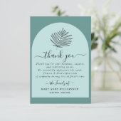 Dusty Minimal Script Funeral Hartelijk dank Bedankkaart (Staand voorkant)