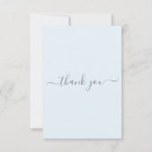 Dusty Minimal Script Funeral Hartelijk dank Bedankkaart (Achterkant)