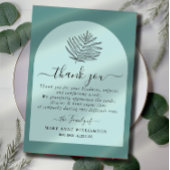 Dusty Minimal Script Funeral Hartelijk dank Bedankkaart