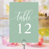 Dusty Mint minimalistische kalligrafie bruiloft Kaart