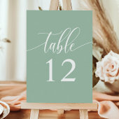 Dusty Mint minimalistische kalligrafie bruiloft Kaart