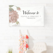 Dusty Modern Rose Elegant Wedding Floral Backdrop Spandoek (Insitu)