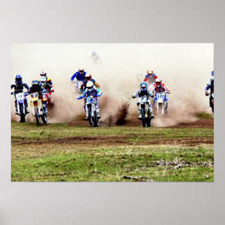 Dusty Motocross Race Poster