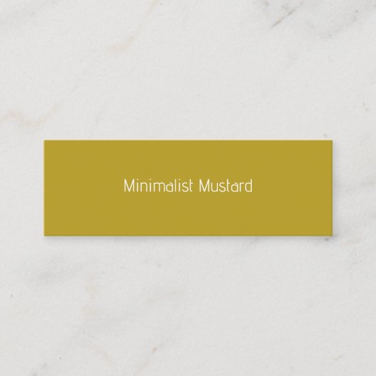 Dusty Mustard Minimalist Mini Visitekaartje (Voorkant)