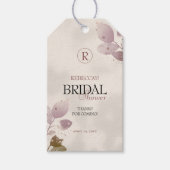 Dusty Muted Blush Pink Floral Vrijgezellenfeest Cadeaulabel (Voorkant)