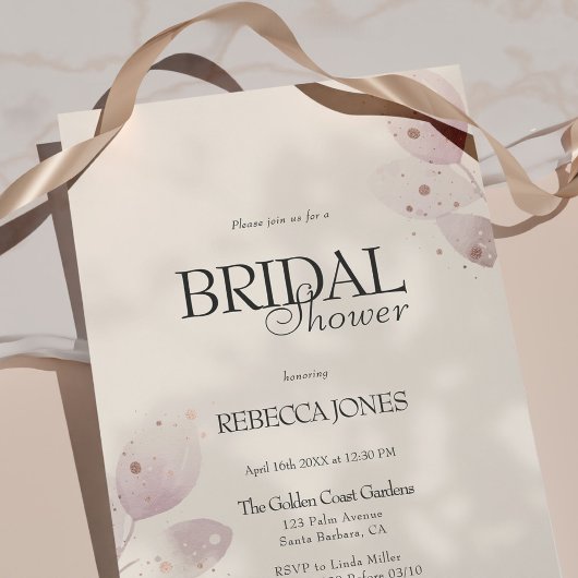 Dusty Muted Blush Pink Floral Vrijgezellenfeest Kaart