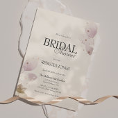 Dusty Muted Blush Pink Floral Vrijgezellenfeest Kaart