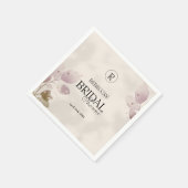 Dusty Muted Blush Pink Floral Vrijgezellenfeest Servet (Hoek)