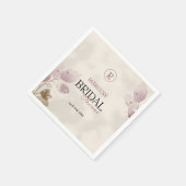 Dusty Muted Blush Pink Floral Vrijgezellenfeest Servet (Hoek)