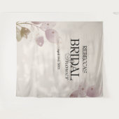 Dusty Muted Blush Pink Floral Vrijgezellenfeest Wandkleed (Voorkant (horizontaal))