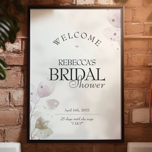 Dusty Muted Blush Pink Vrijgezellenfeest Welkomstb Poster