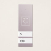 Dusty muted paars gradiënt price hang label mini visitekaartjes (Voorkant)