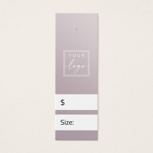 Dusty muted paars gradiënt price hang label mini visitekaartjes (Voorkant)