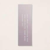 Dusty muted paars gradiënt price hang label mini visitekaartjes (Achterkant)