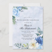 Dusty Navy Blue Bridesmaids Luncheon Invitations (Voorkant)