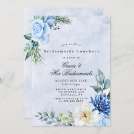 Dusty Navy Blue Bridesmaids Luncheon Invitations